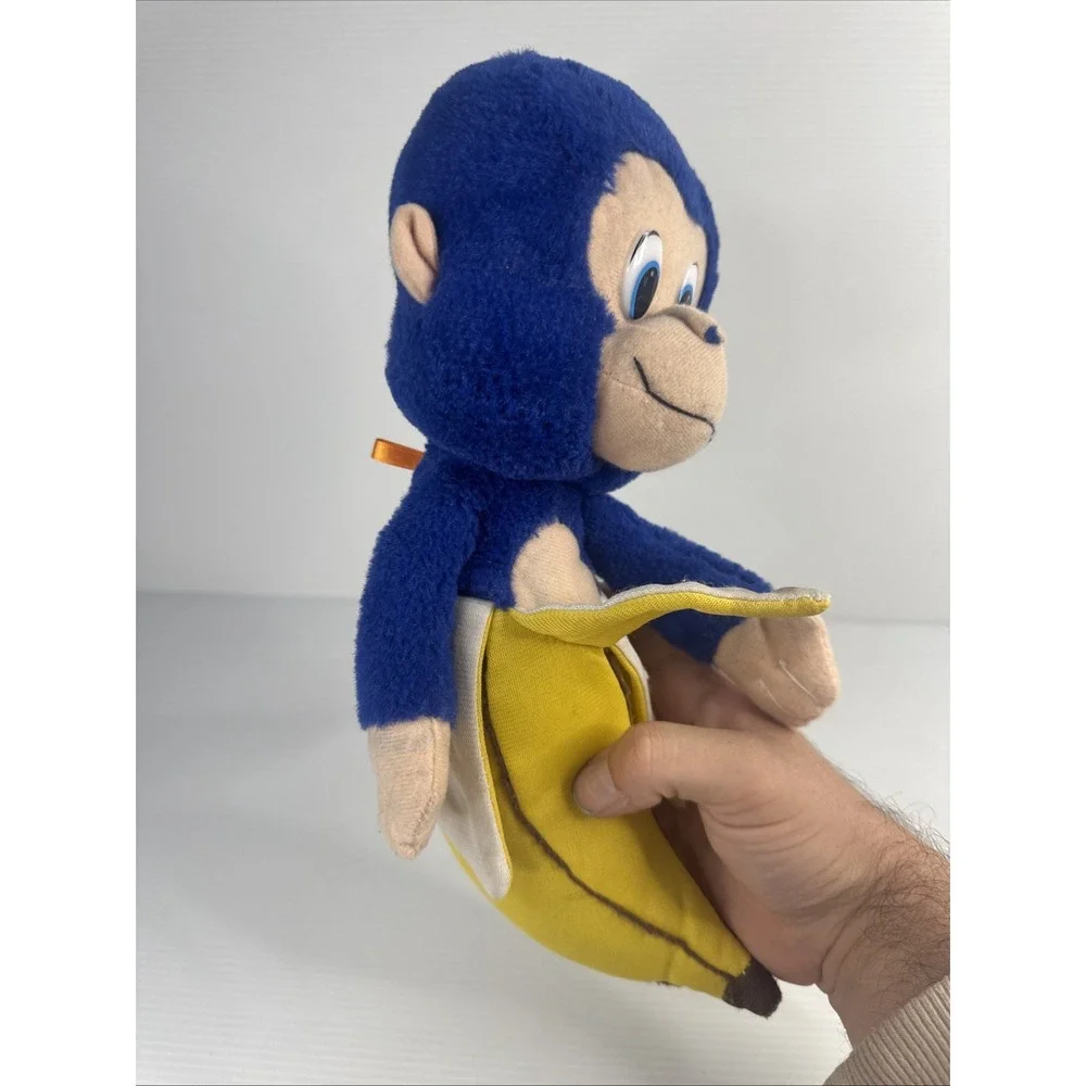 Classic Toy Company Cobalt Blue Monkey Chimp Gorilla in Banana Peel 13